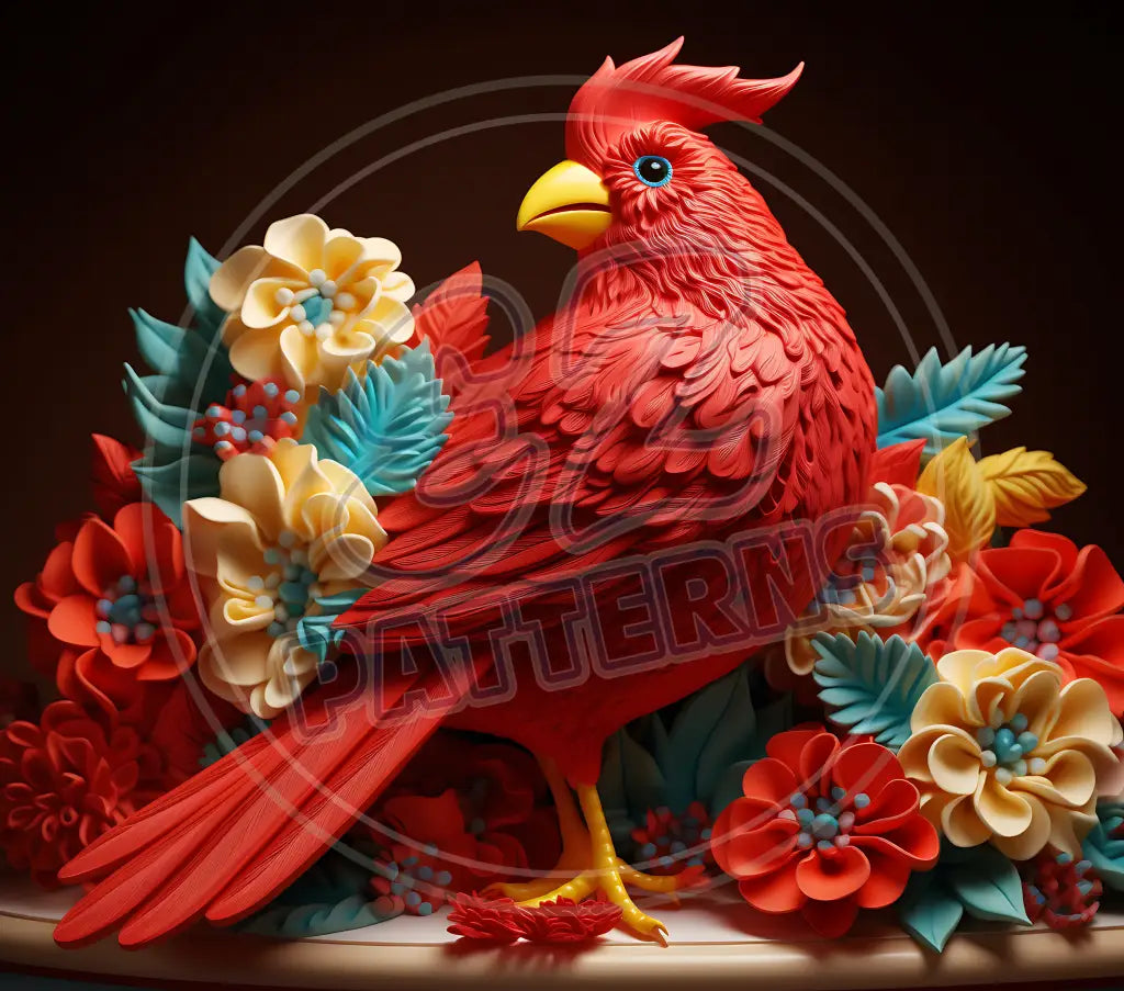 3D Cardinals 006 Printed Pattern Vinyl