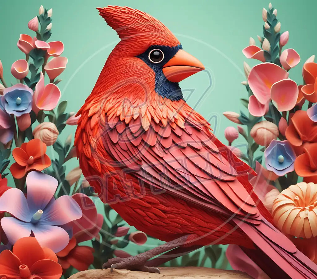 3D Cardinals 031 Printed Pattern Vinyl