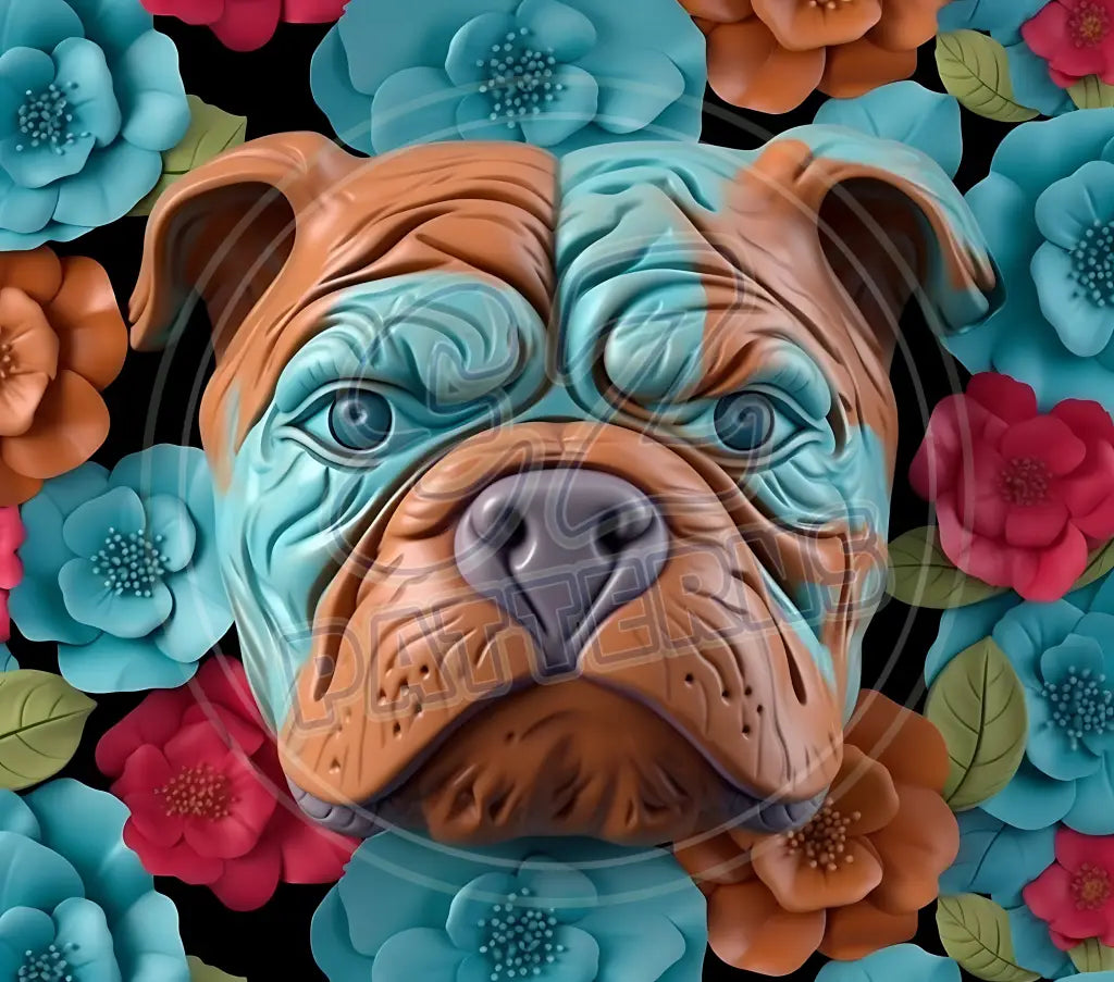 3D Dogs 006 Printed Pattern Vinyl