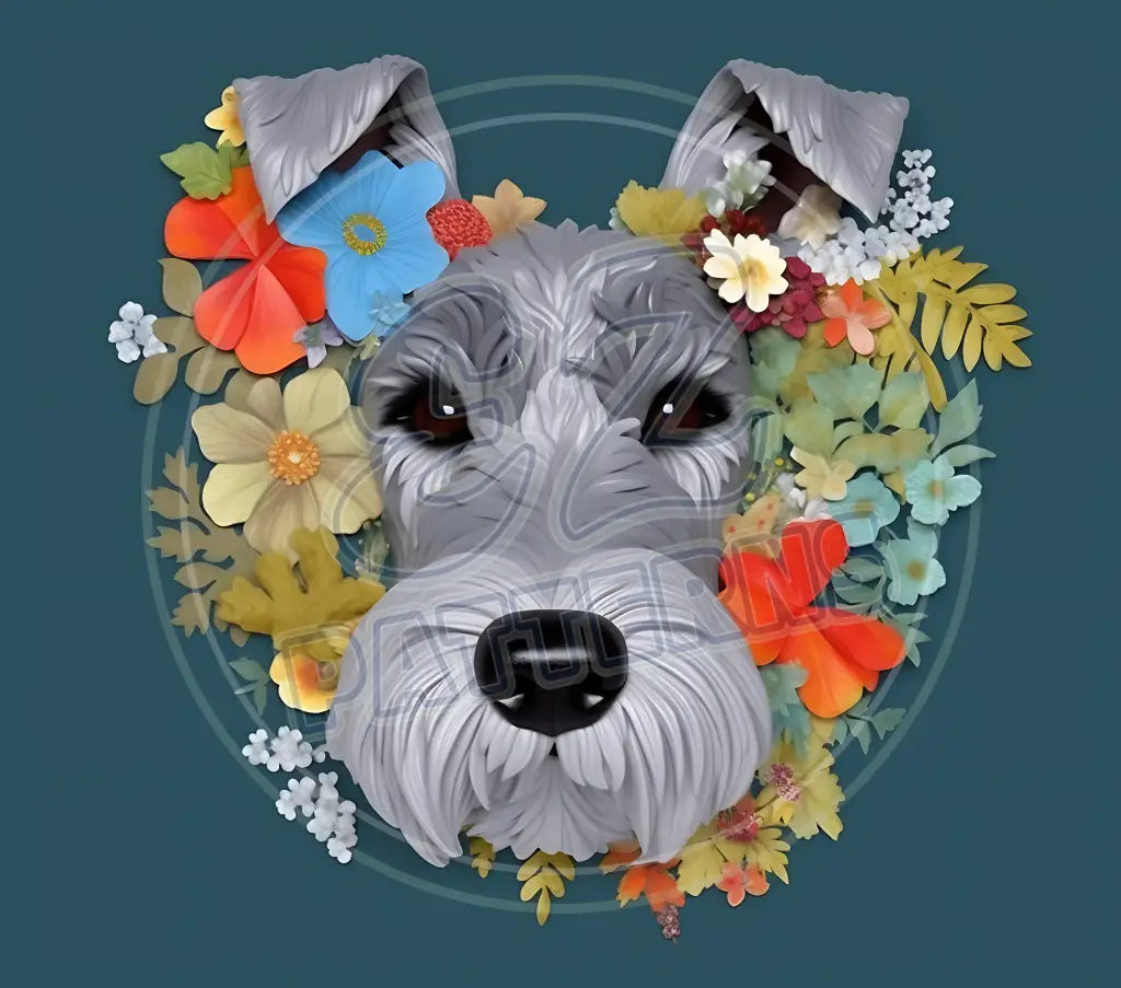 3D Dogs 017 Printed Pattern Vinyl