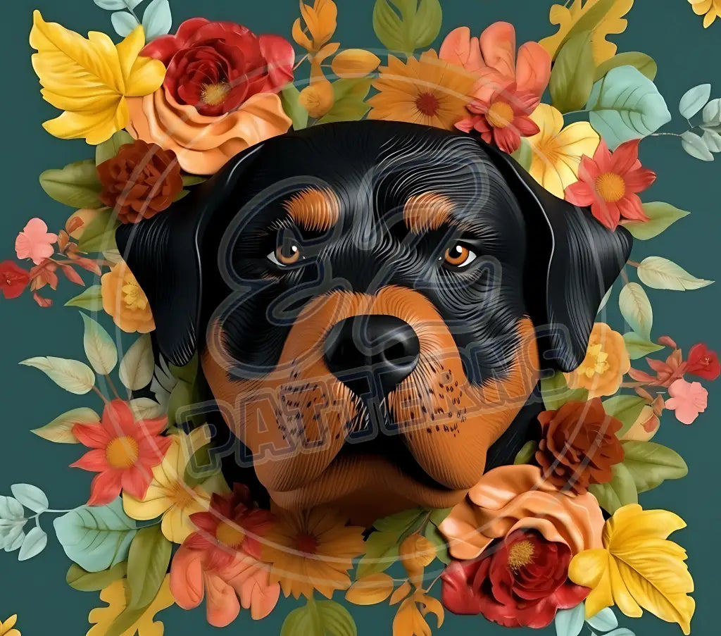 3D Dogs 024 Printed Pattern Vinyl