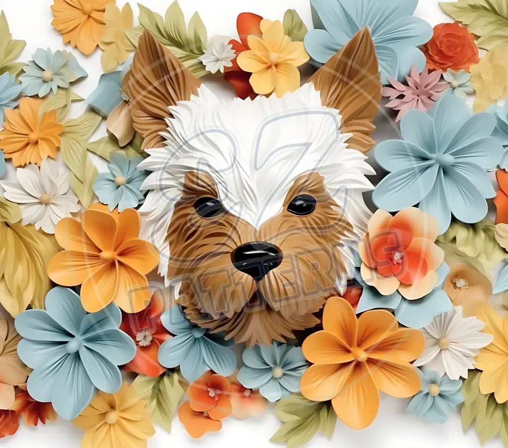 3D Dogs 026 Printed Pattern Vinyl