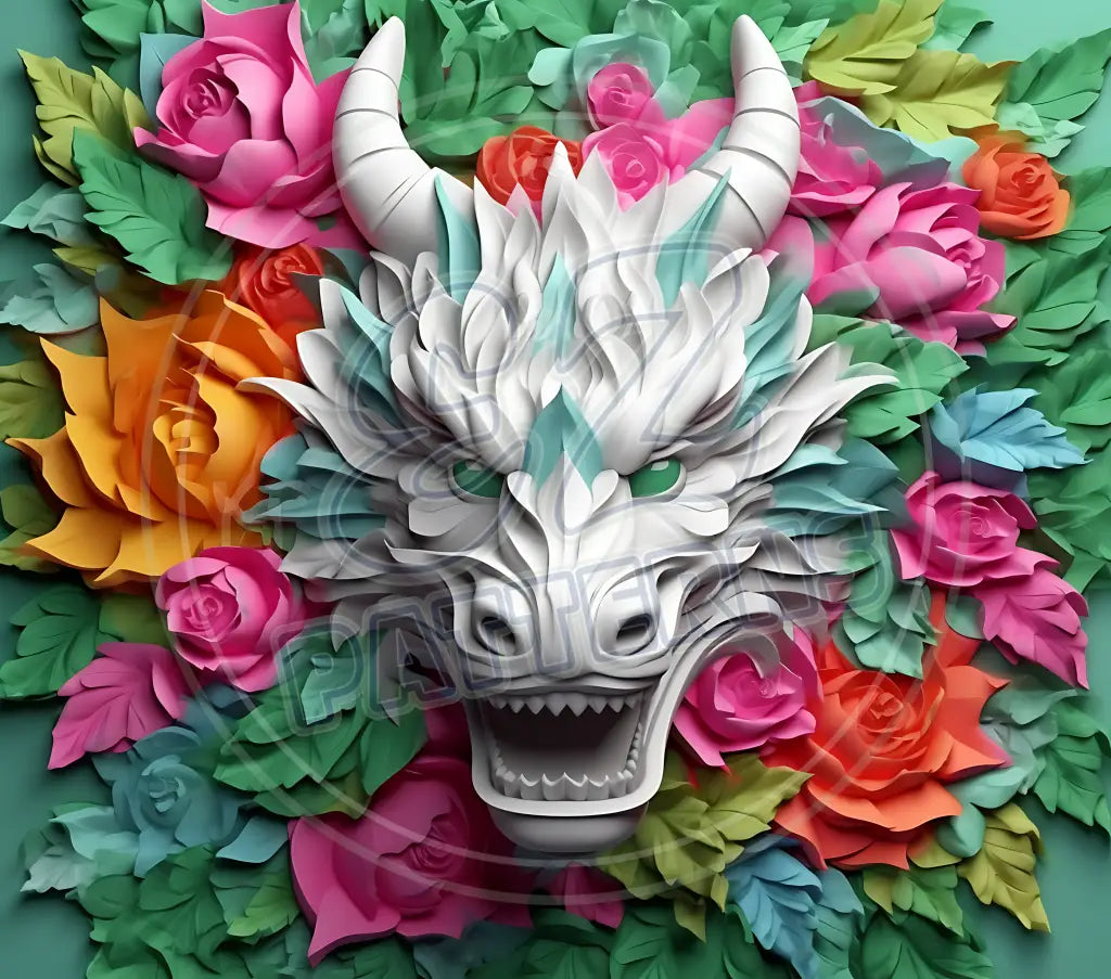 3D Dragons 002 Printed Pattern Vinyl