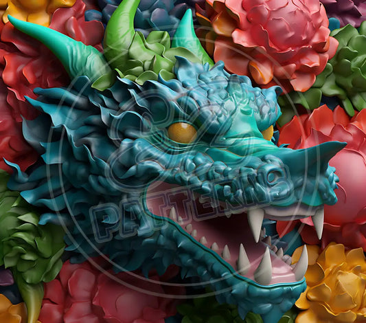 3D Dragons 007 Printed Pattern Vinyl