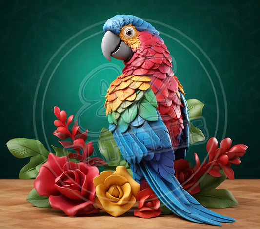 3D Parrots 009 Printed Pattern Vinyl