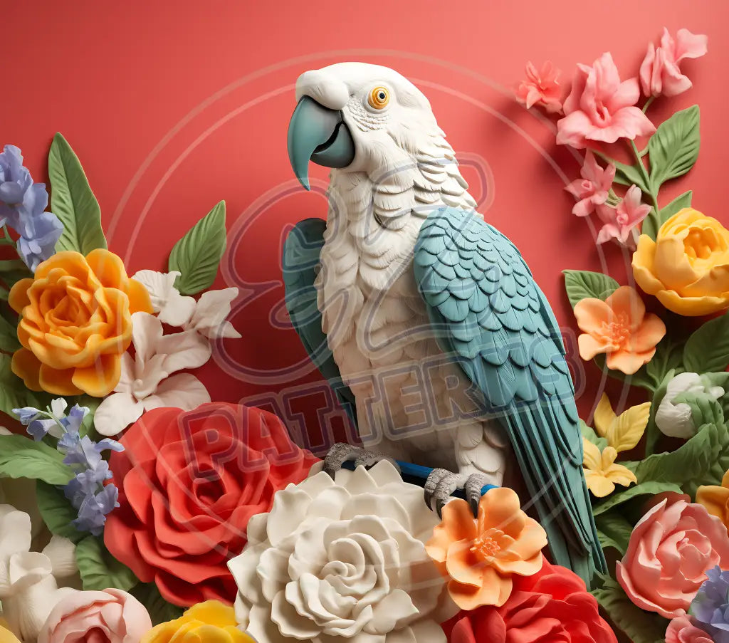 3D Parrots 028 Printed Pattern Vinyl