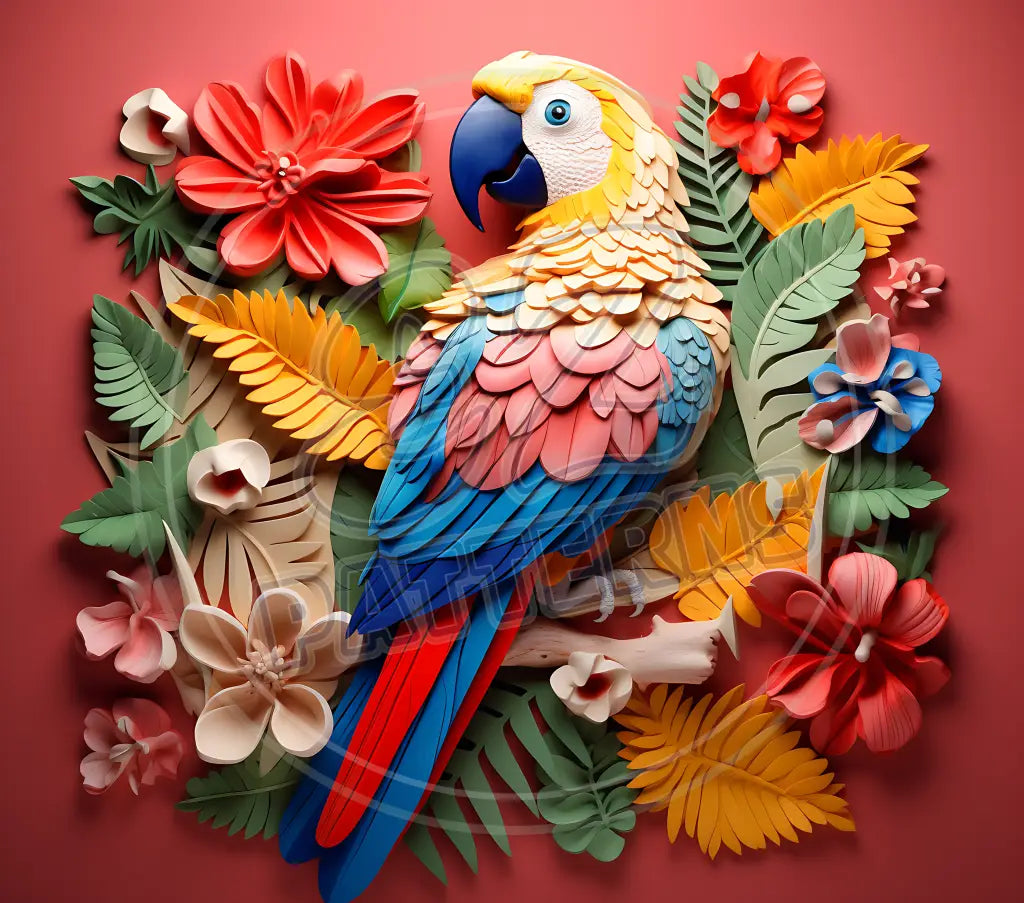 3D Parrots 030 Printed Pattern Vinyl