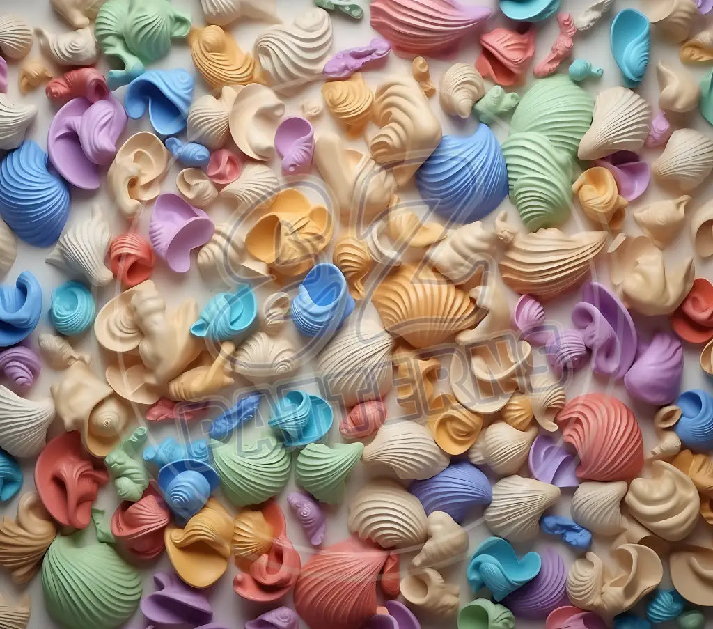 3D Seashells 005 Printed Pattern Vinyl