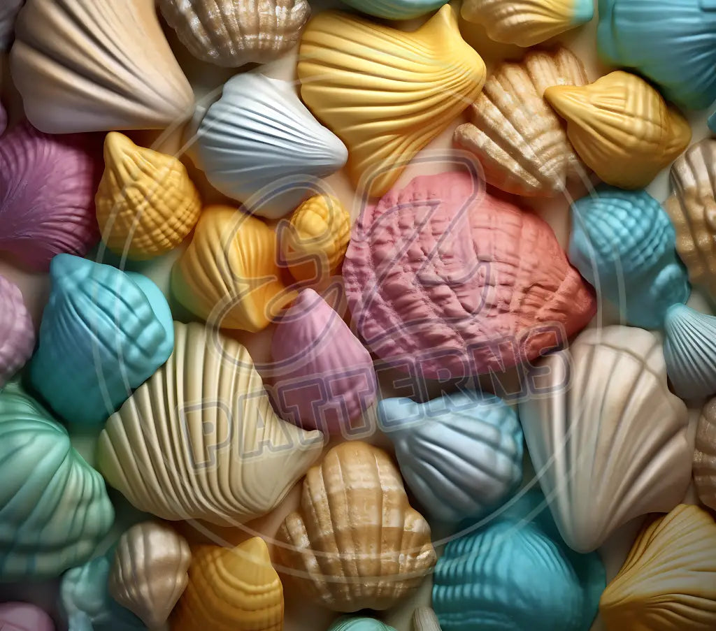 3D Seashells 008 Printed Pattern Vinyl