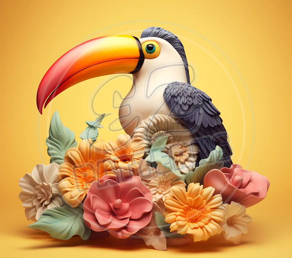 3D Toucans 004 Printed Pattern Vinyl