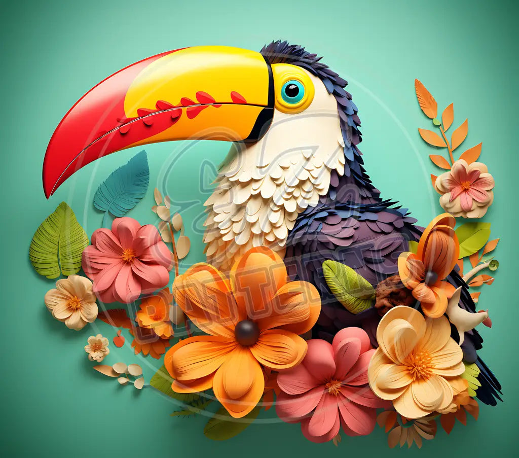 3D Toucans 014 Printed Pattern Vinyl