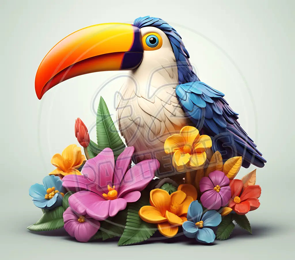 3D Toucans 016 Printed Pattern Vinyl