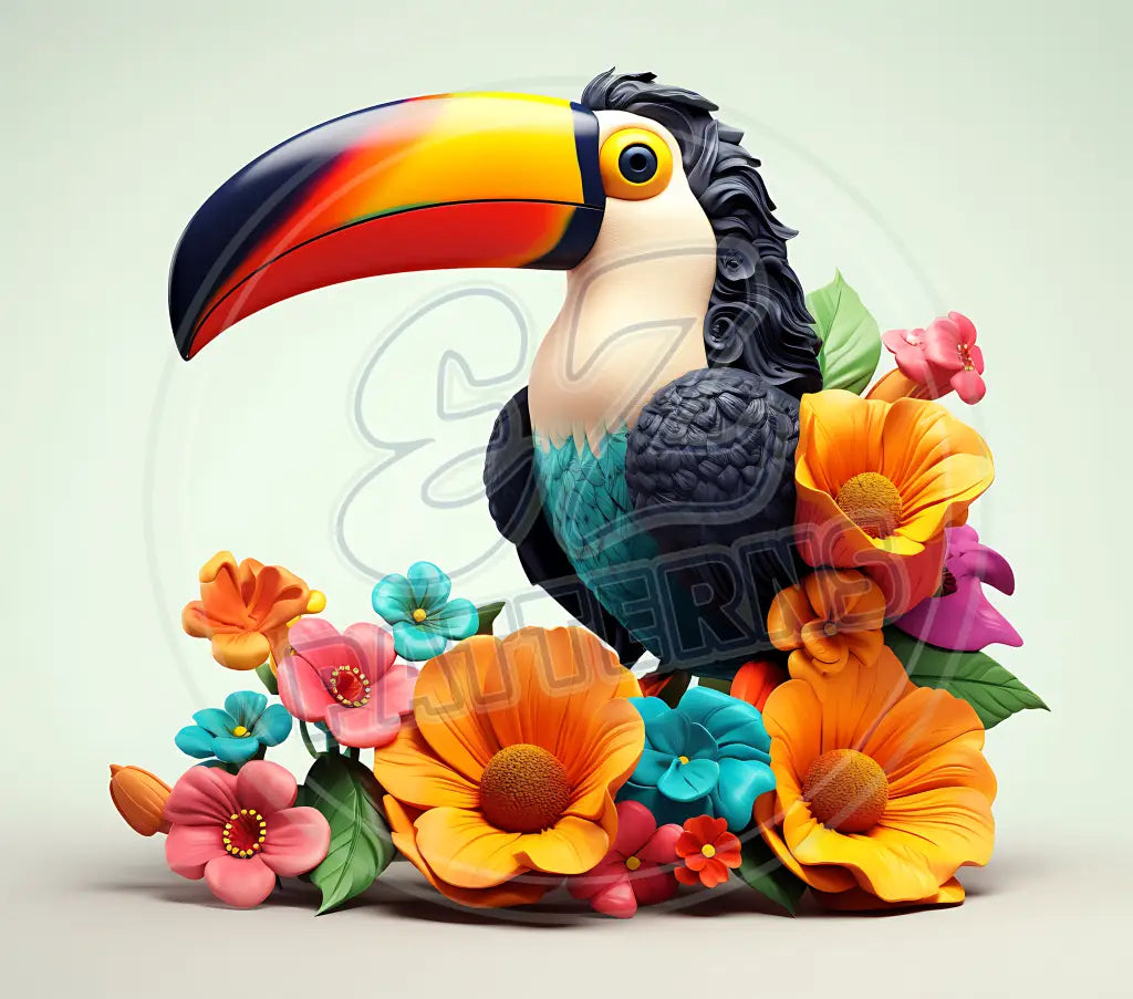 3D Toucans 021 Printed Pattern Vinyl