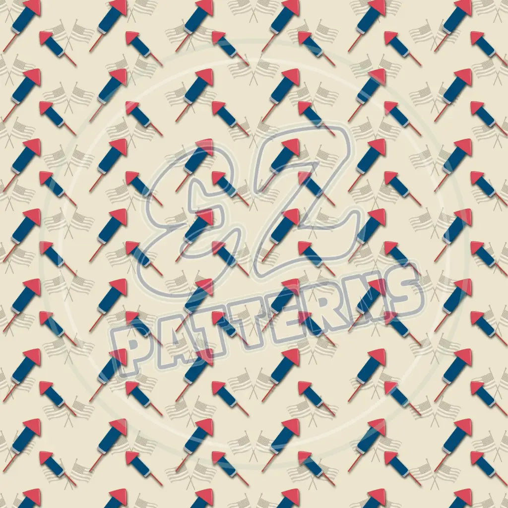 4Th Of July 016 Printed Pattern Vinyl