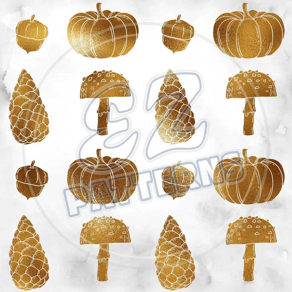 Autumn Gold 014 Printed Pattern Vinyl