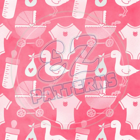 Baby Pink 001 Printed Pattern Vinyl