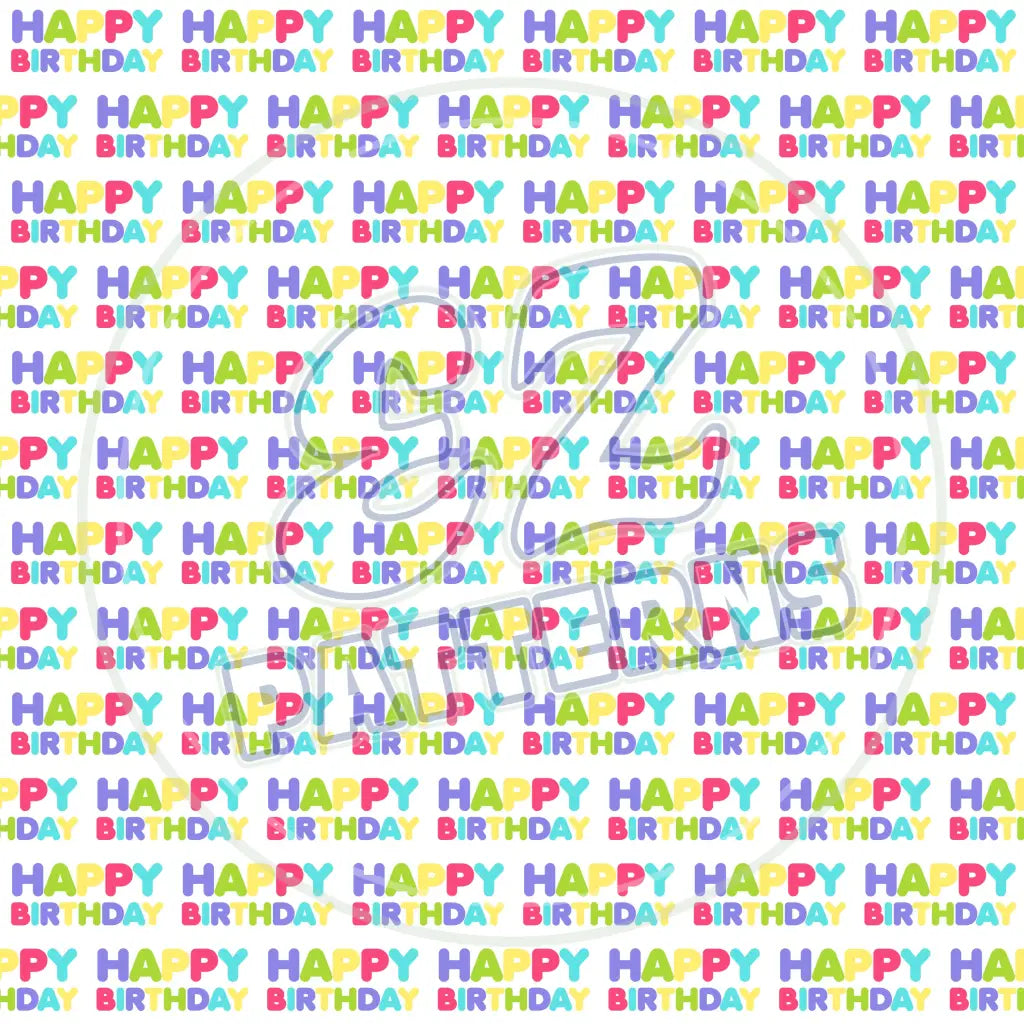 Birthday Wrap 006 Printed Pattern Vinyl