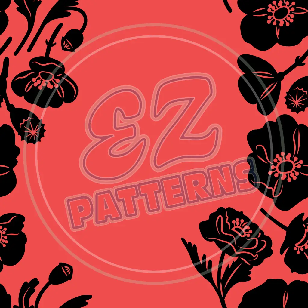 British Poppies 008 Printed Pattern Vinyl