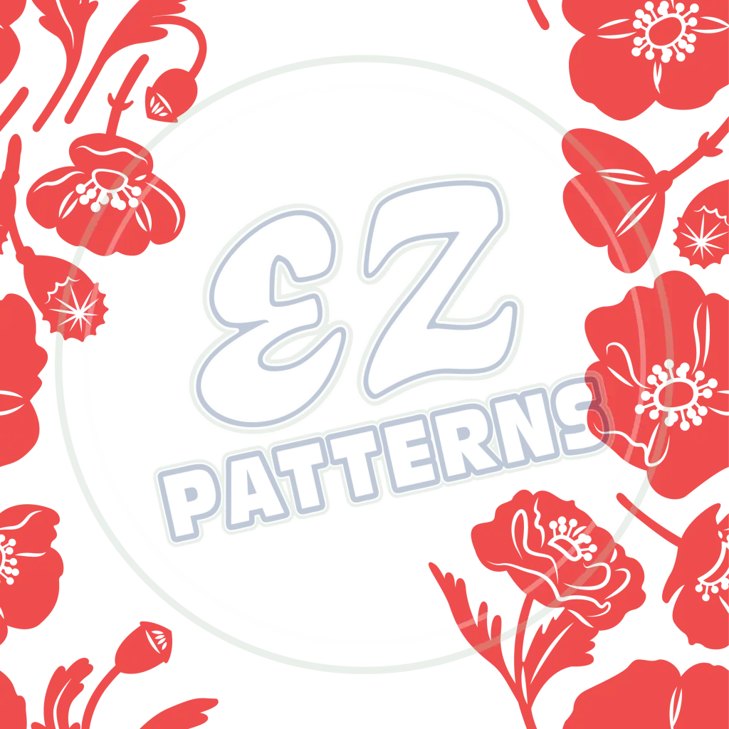 British Poppies 009 Printed Pattern Vinyl