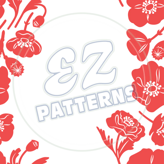 British Poppies 009 Printed Pattern Vinyl