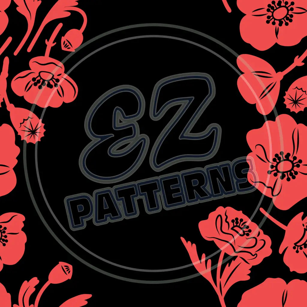 British Poppies 010 Printed Pattern Vinyl