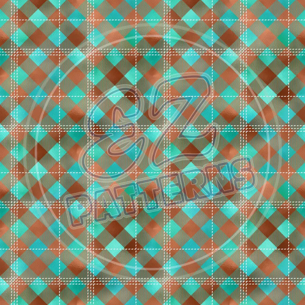 Copper Plaid 002 - Small Pattern Printed Vinyl