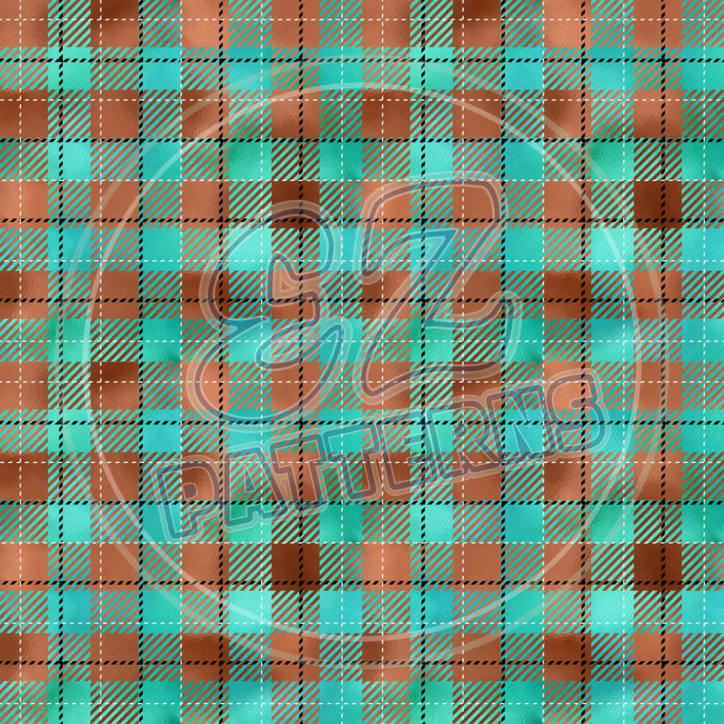 Copper Plaid 004 - Small Pattern Printed Vinyl