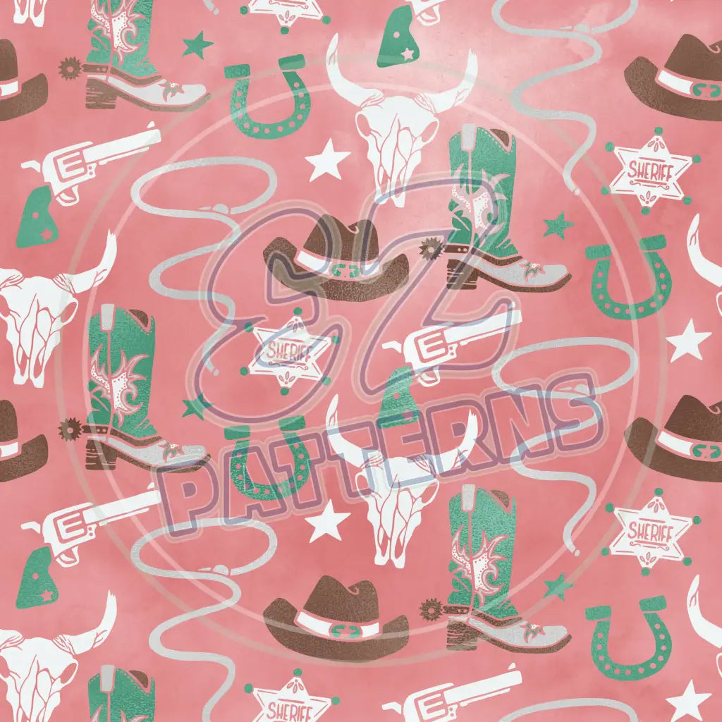 Cowgirl 001 Printed Pattern Vinyl