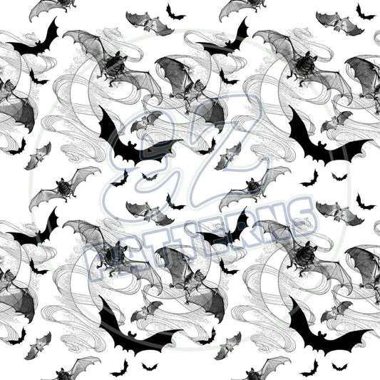 Creepy Crawly Skulls 003 Printed Pattern Vinyl