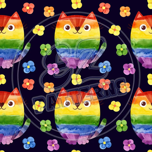 Dark Rainbow 001 Printed Pattern Vinyl