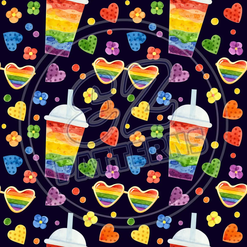 Dark Rainbow 003 Printed Pattern Vinyl