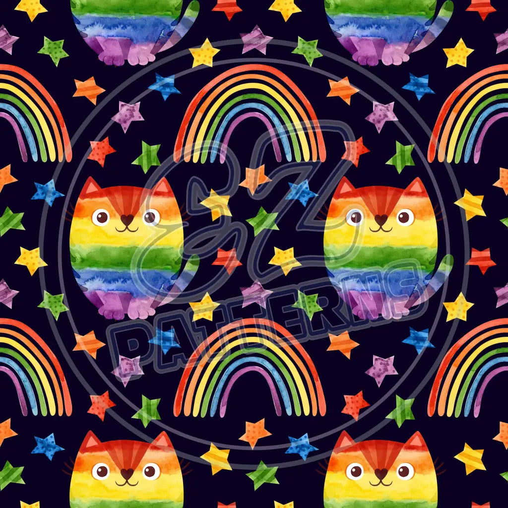 Dark Rainbow 011 Printed Pattern Vinyl