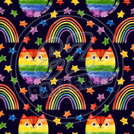 Dark Rainbow 011 Printed Pattern Vinyl