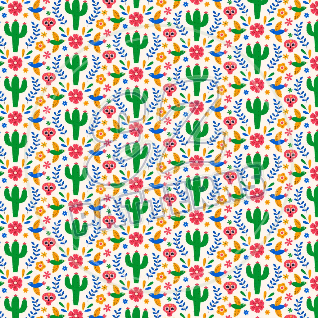 Sugar Skulls 024 Printed Pattern Vinyl