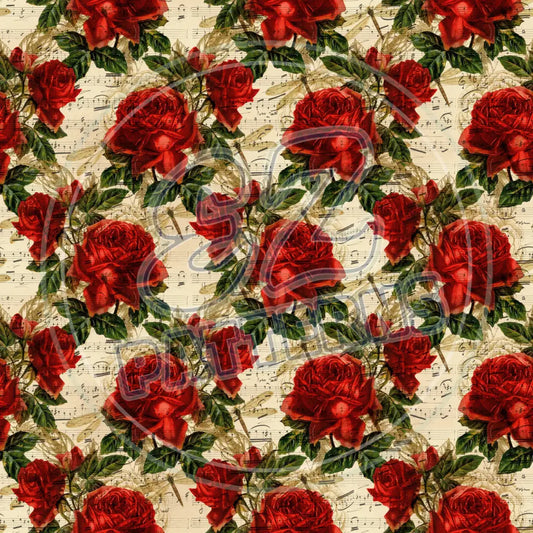 Dragonfly Rose 016 Printed Pattern Vinyl