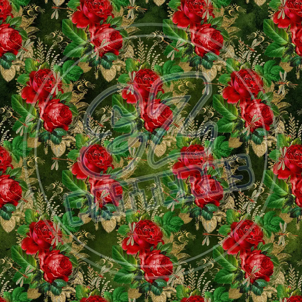 Dragonfly Rose 018 Printed Pattern Vinyl