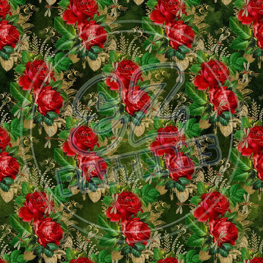 Dragonfly Rose 018 Printed Pattern Vinyl