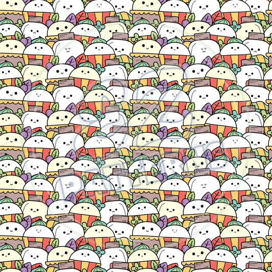 Dumpling Dudes 003 Small Printed Pattern Vinyl