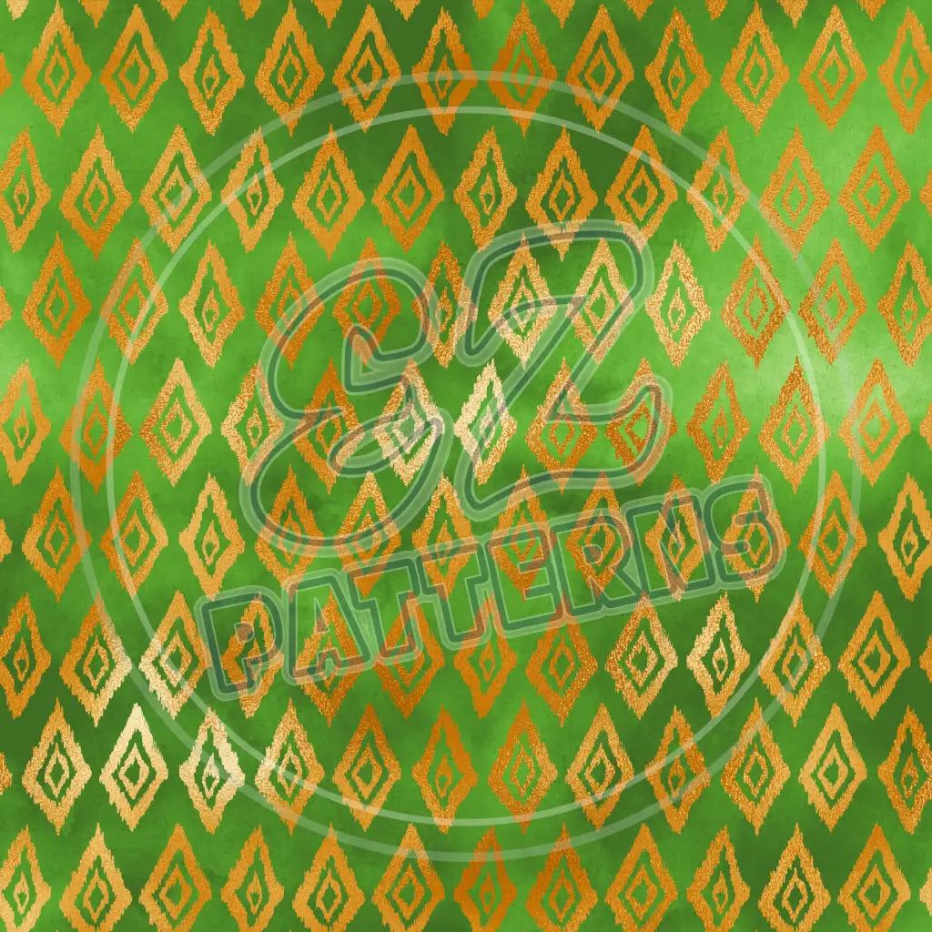 Gold Red Green 003 Printed Pattern Vinyl