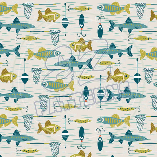 Gone Fishing 002 Printed Pattern Vinyl