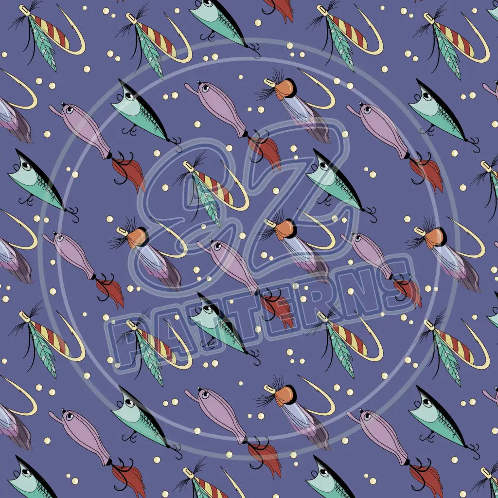 Gone Fishing 005 Printed Pattern Vinyl