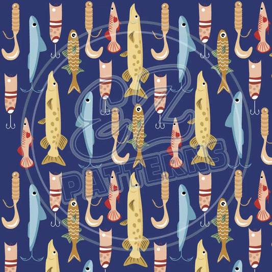 Gone Fishing 007 Printed Pattern Vinyl