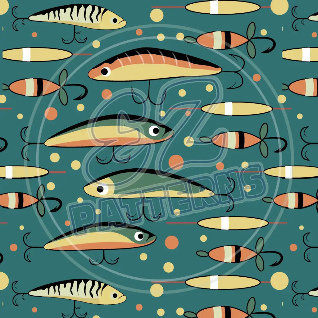 Gone Fishing 011 Printed Pattern Vinyl