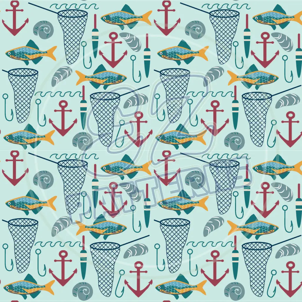 Gone Fishing 016 Printed Pattern Vinyl