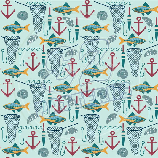 Gone Fishing 016 Printed Pattern Vinyl