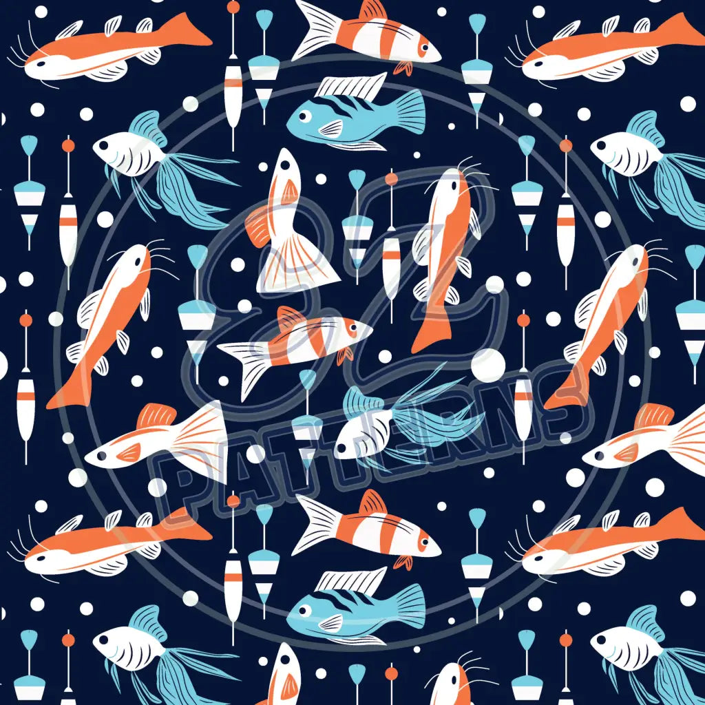 Gone Fishing 017 Printed Pattern Vinyl