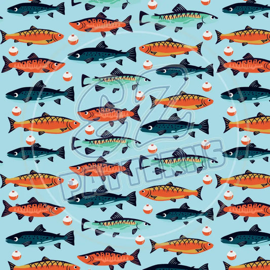 Gone Fishing 018 Printed Pattern Vinyl