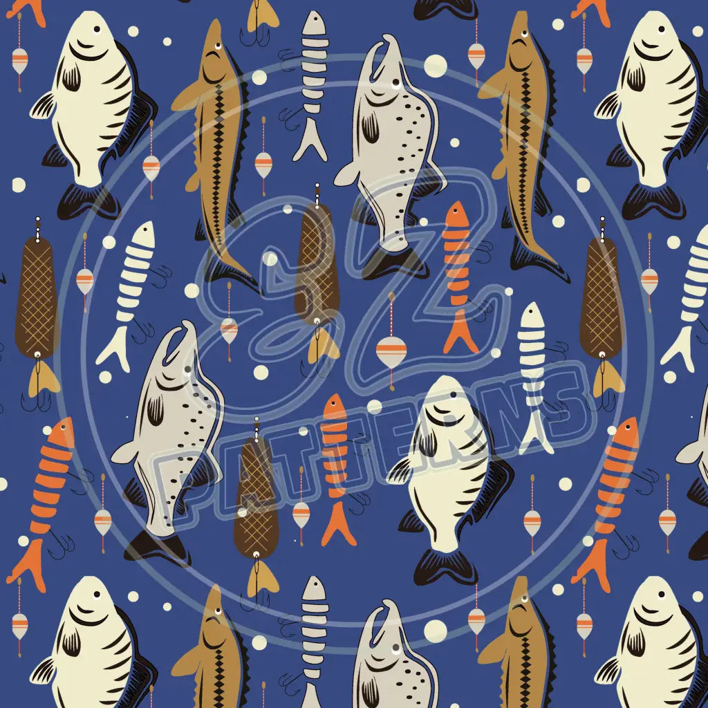 Gone Fishing 020 Printed Pattern Vinyl