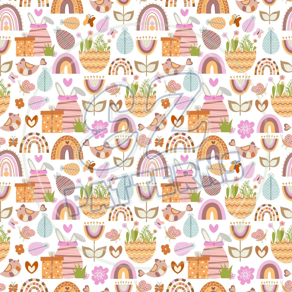 Hoppy Easter 001 Printed Pattern Vinyl