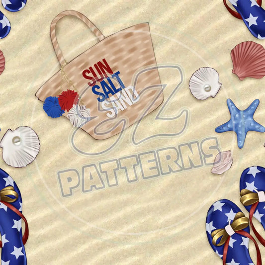 July 4Th Beach Party 005 Printed Pattern Vinyl